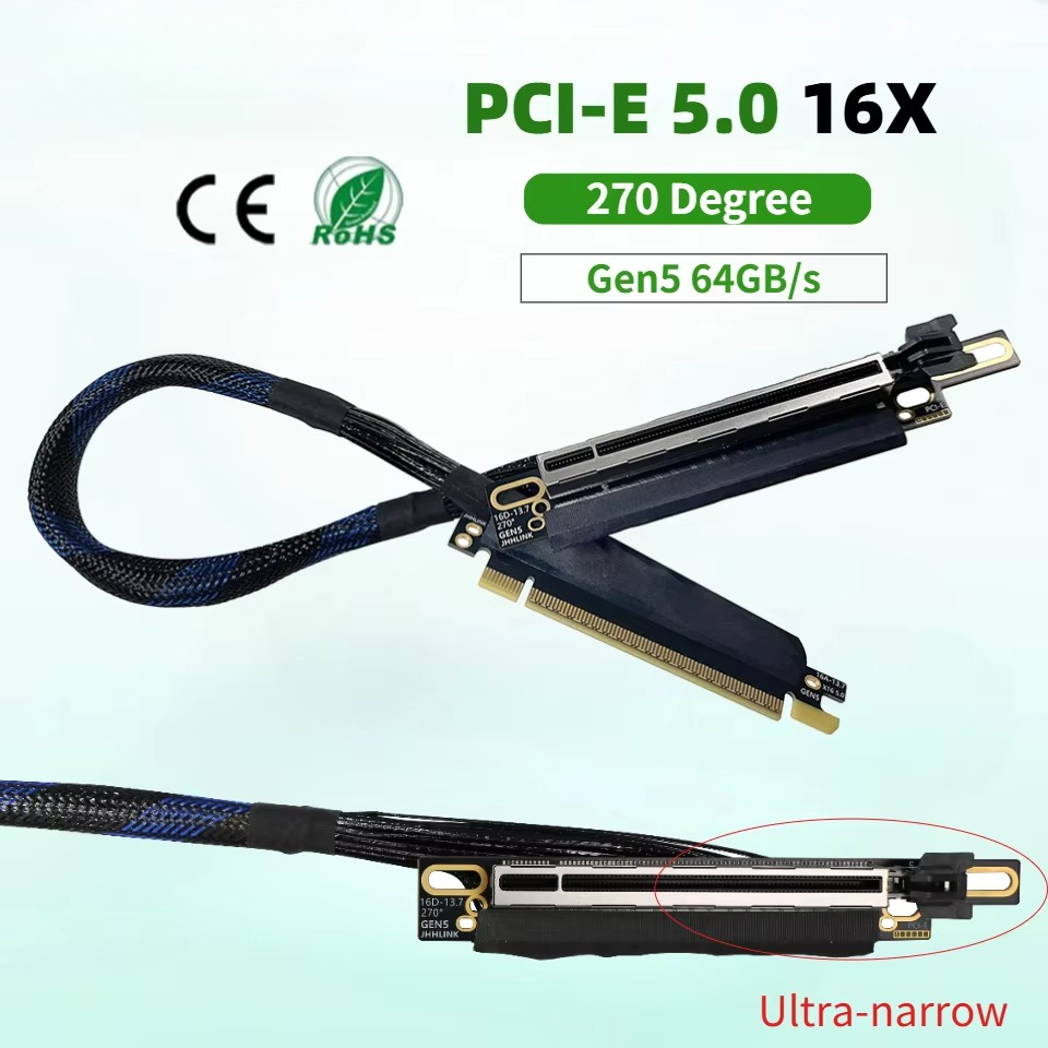 สายต่อการ์ดจอ PCIe 5.0 X16 แบบ - Pcie 5.0 Gpu Riser Cable บทวิจารณ์และราคา